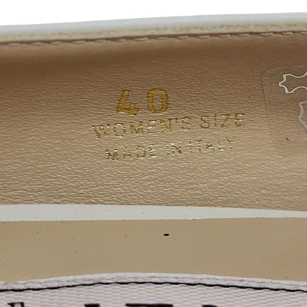 Roger Vivier Gommettine Ball Leather Ballet Flats in Beige IT 40 US 10 $750 - Picture 7 of 8